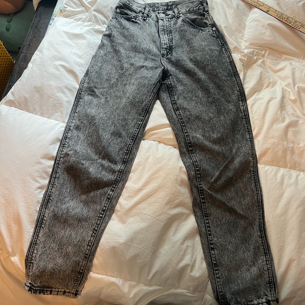 90s Black Acid Wash Straight Lee Riders